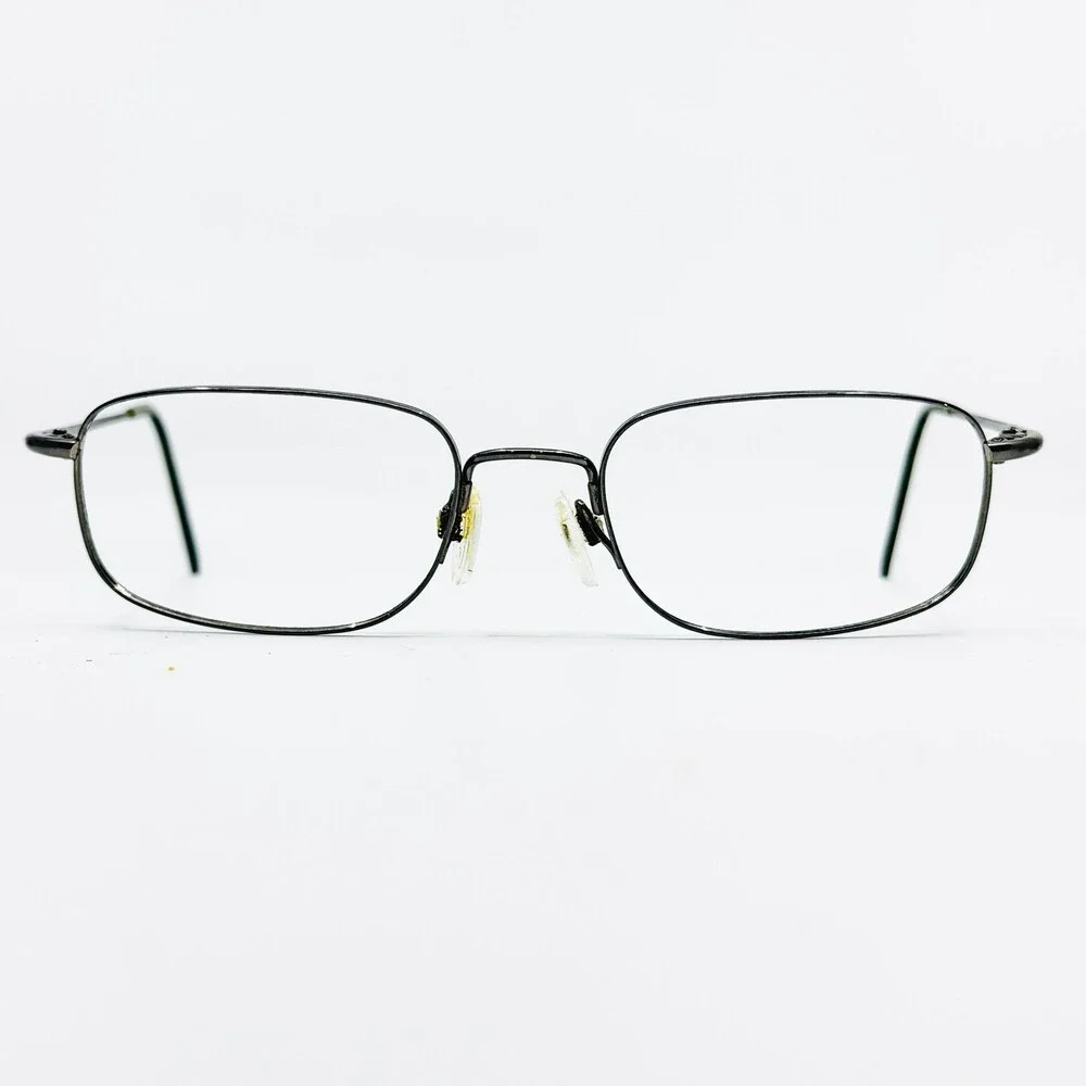 Luxottica Memorize 6502 Eyeglasses Mens Pewter Metal Rectangular 53-19-140